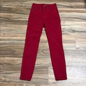 Judy Blue Skinny Fit High Rise Garment Dyed Women’s Size 3/26 Red